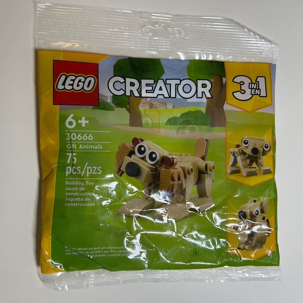 Lego Creator 3-in-1: Puppy Gift Animals Poly Bag Set 30666 - New Sealed